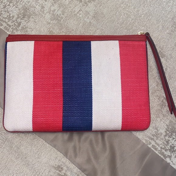 Linea Merida Striped Canvas Pouch Bag - Picture 5 of 7